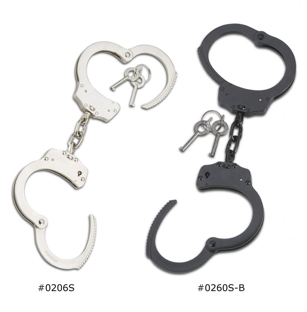 High Quality Police Carbon Steel Handcuffs Standard Size Chain Link